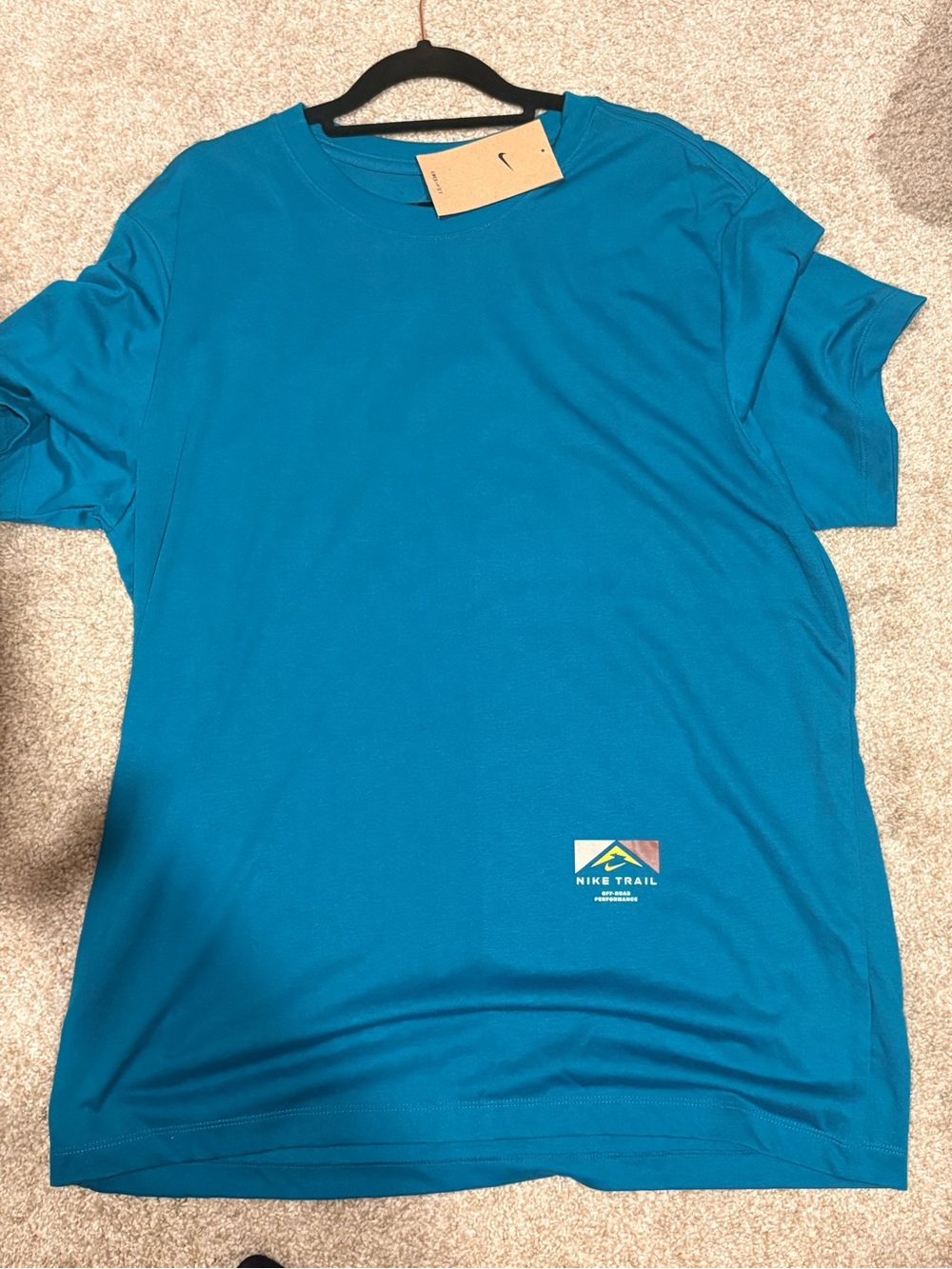Nike Men's Teal Blue Short-Sleeve Performance Tee